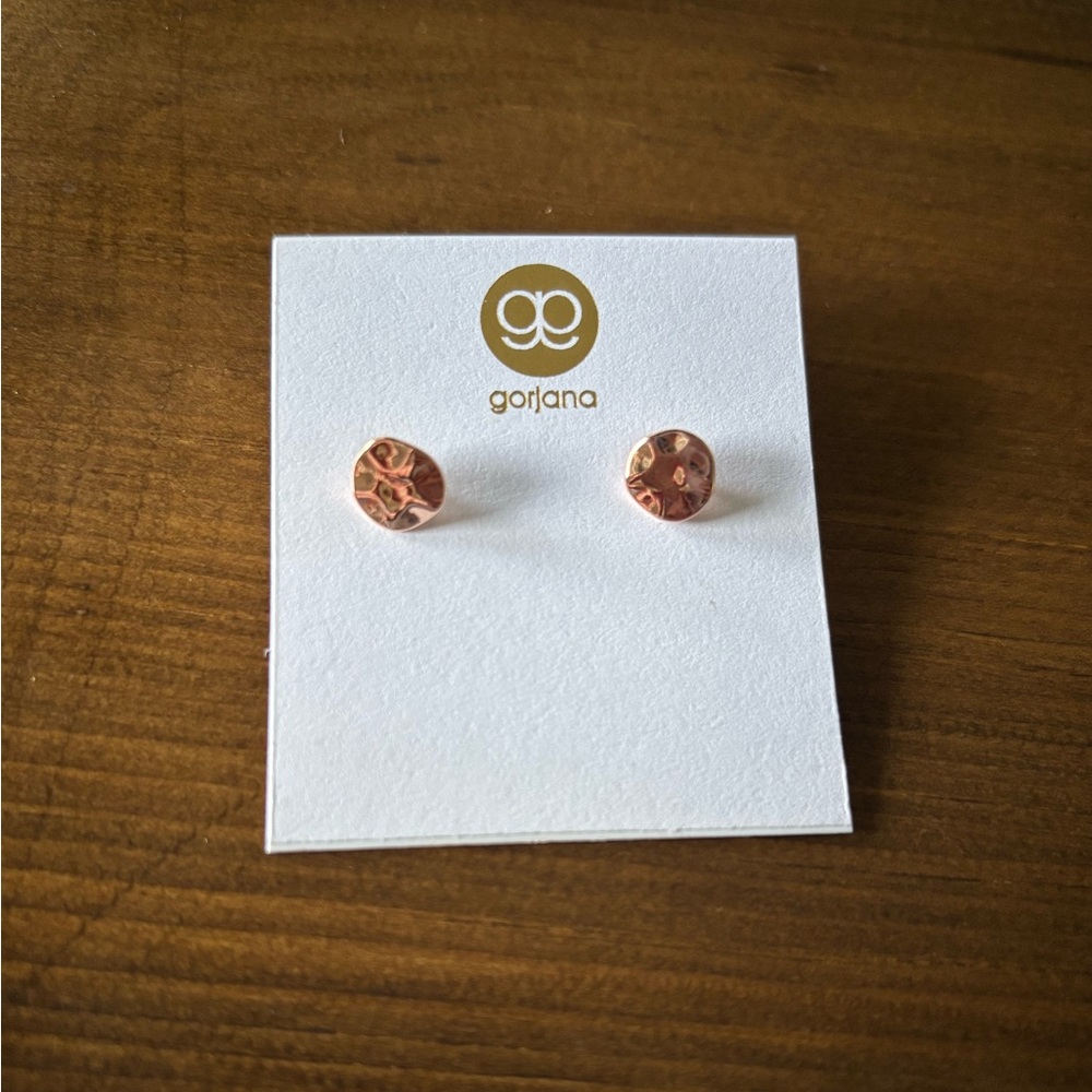 Gorjana Pink Textured Stud Earrings